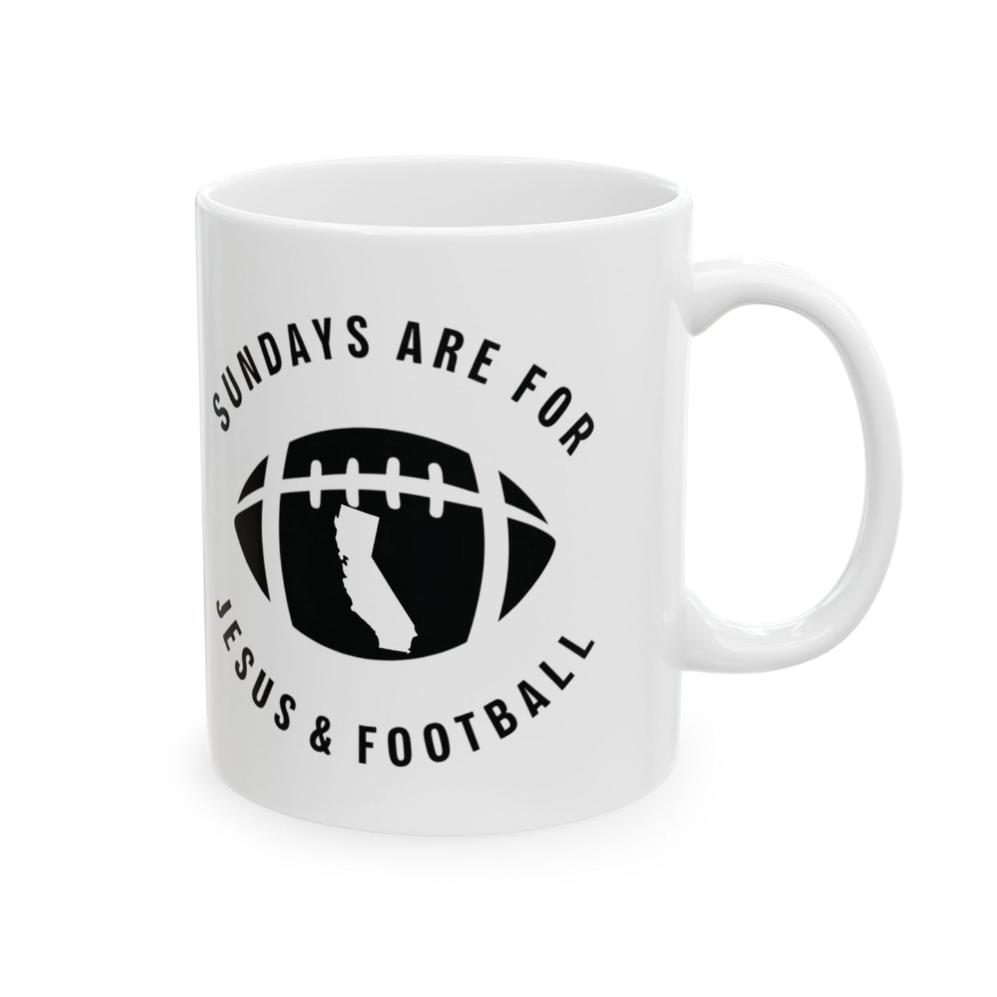 Sundays Are For Jesus And Football California Mug