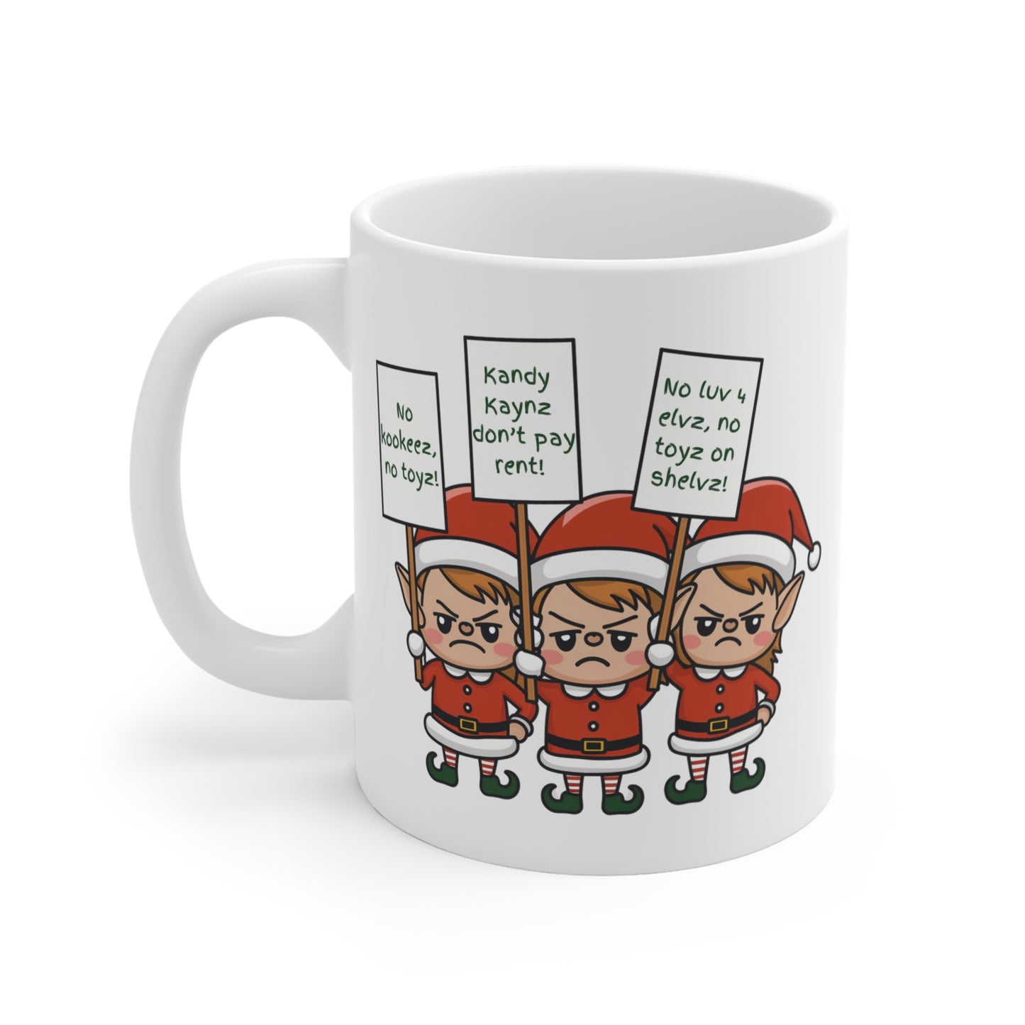 Christmas Elves On Strike Mug