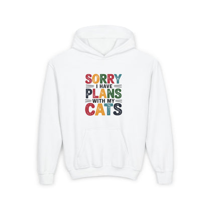 Sorry I Have Plans With My Cats Kids/Teen Hoodie