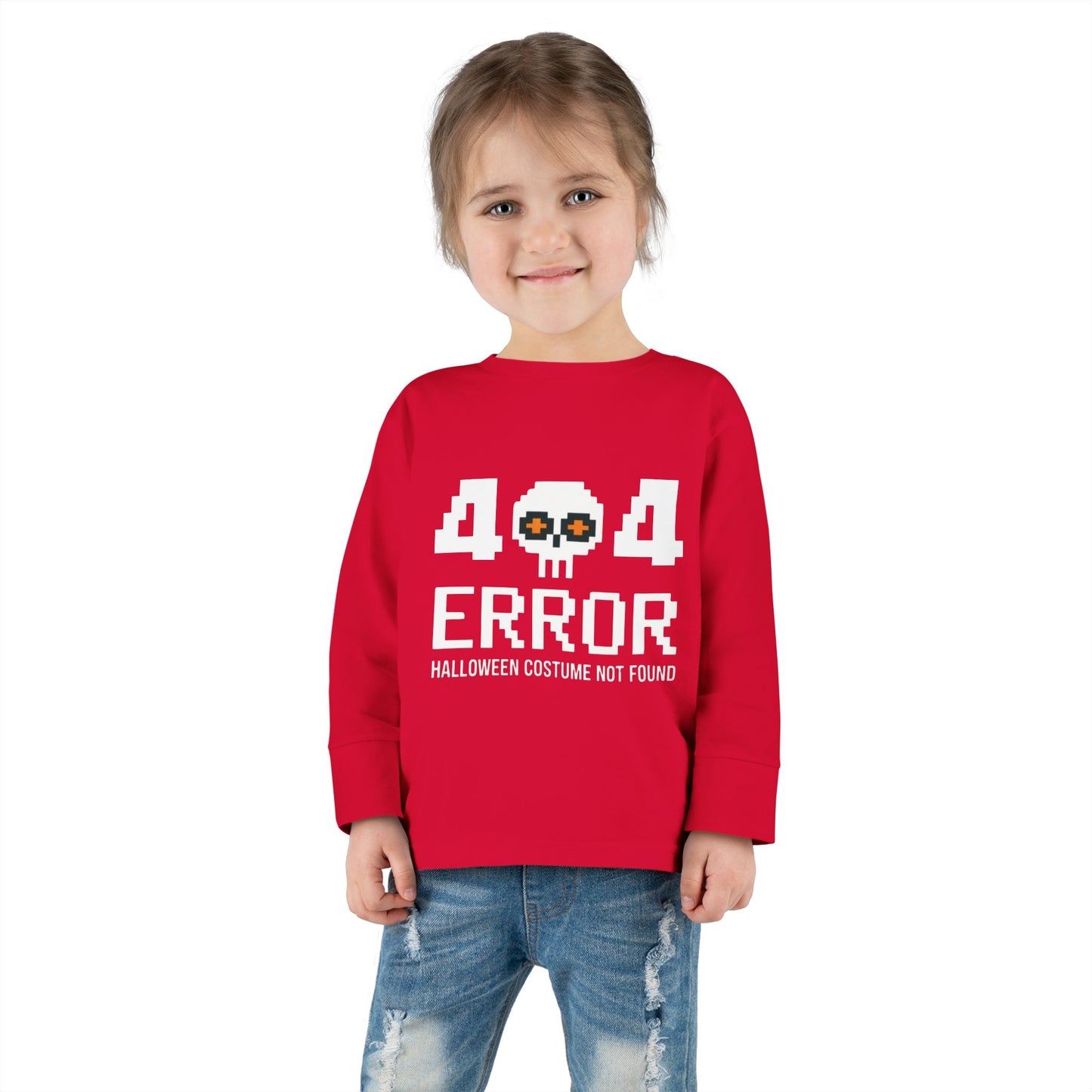 404 Error Halloween Costume Not Found Toddler Long Sleeve Tee