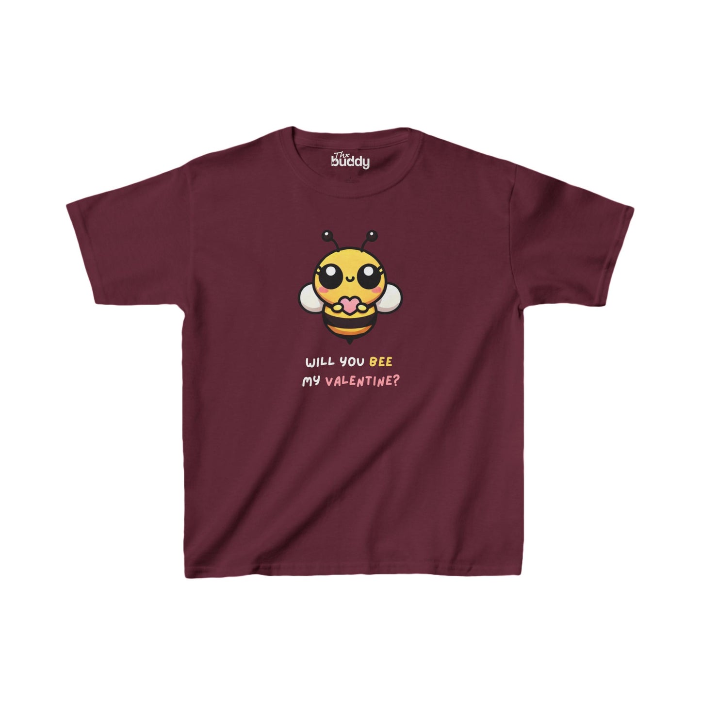 Will You Bee My Valentine Kids/Teen T-shirt