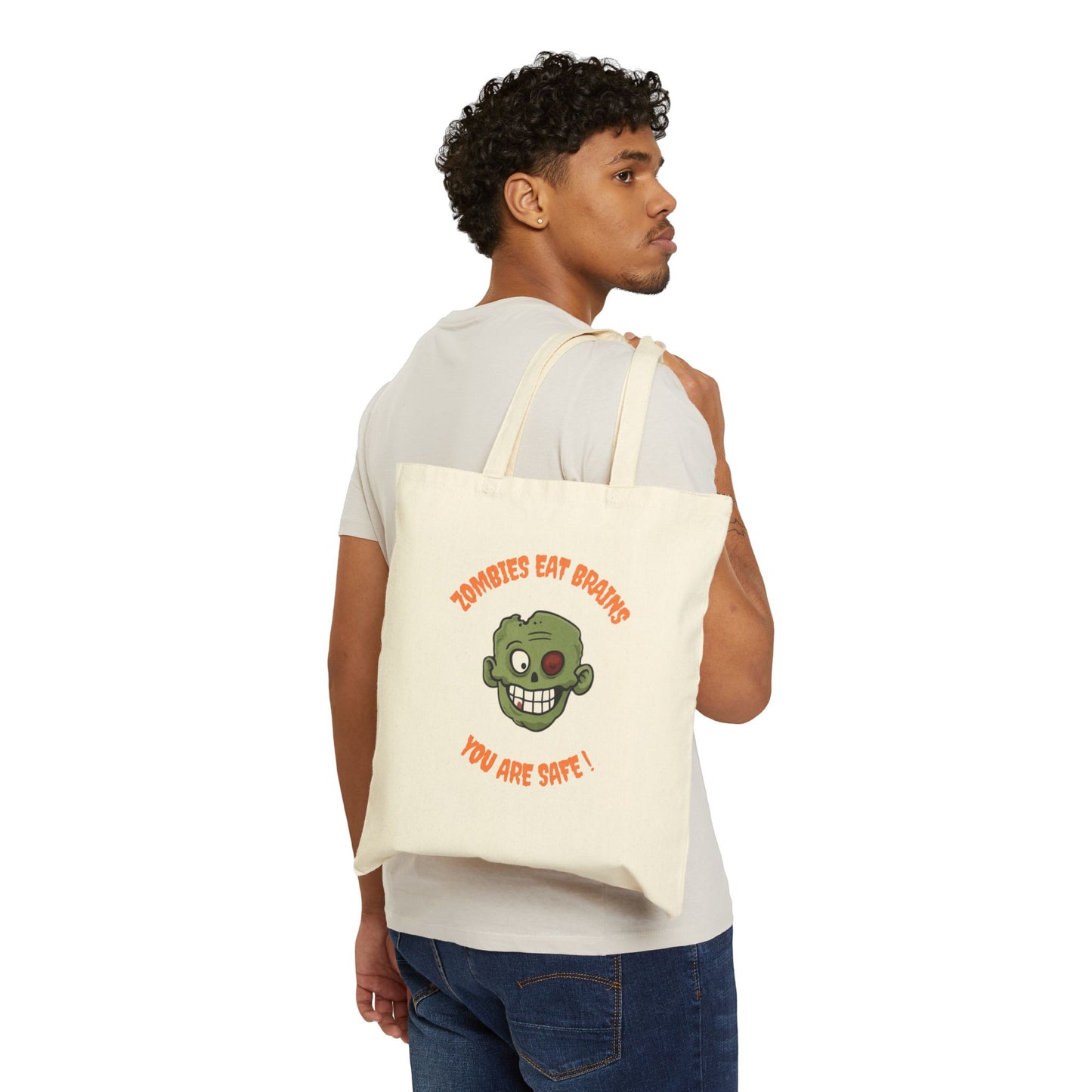 Zombies Eat Brains You Are Safe Trick-or-Treat Bag 3