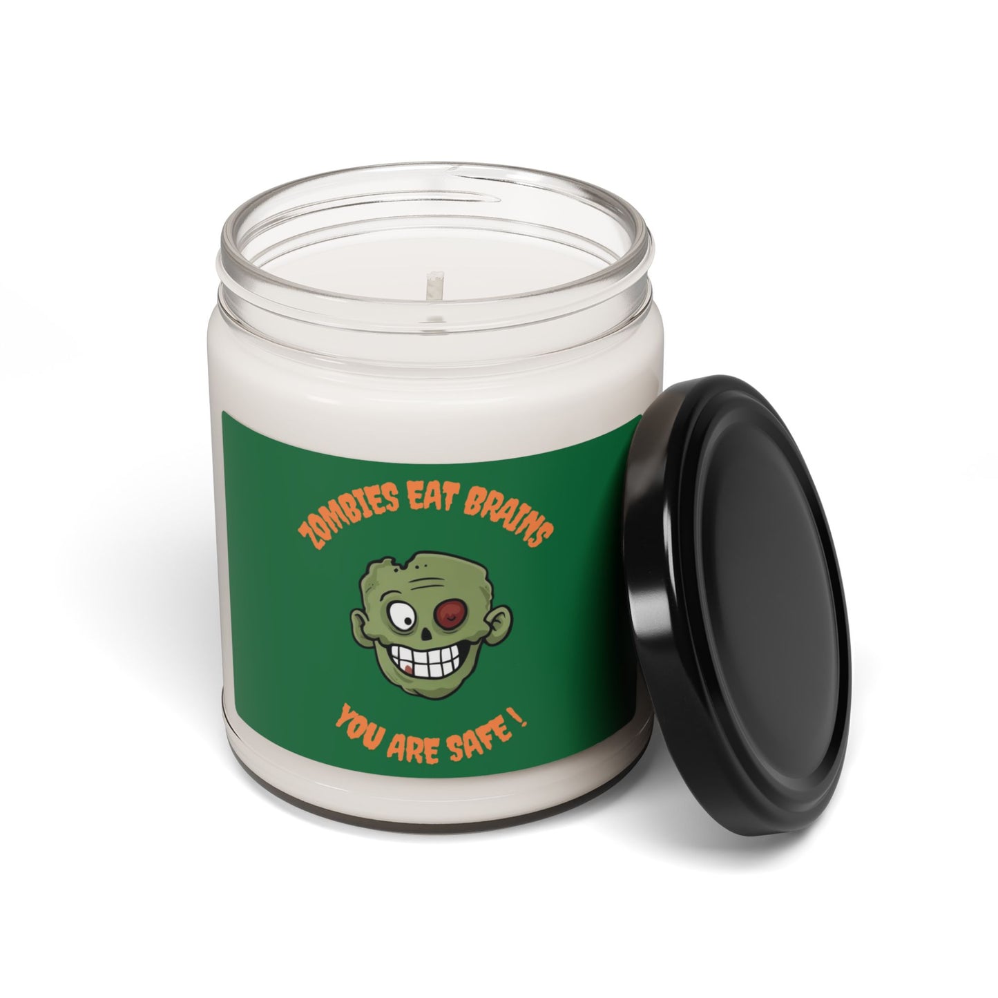 Zombies Eat Brains You Are Safe Candle 3