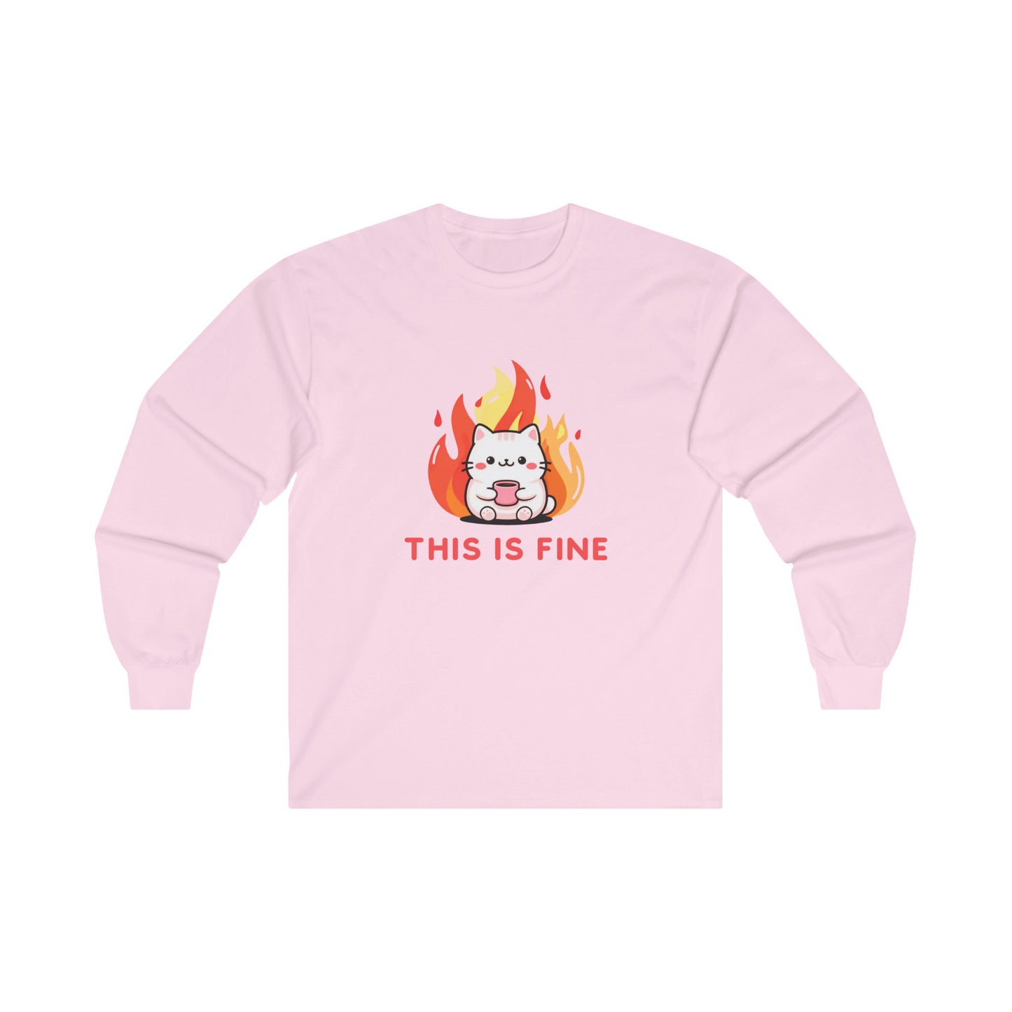 This Is Fine Adult Long Sleeve T-shirt