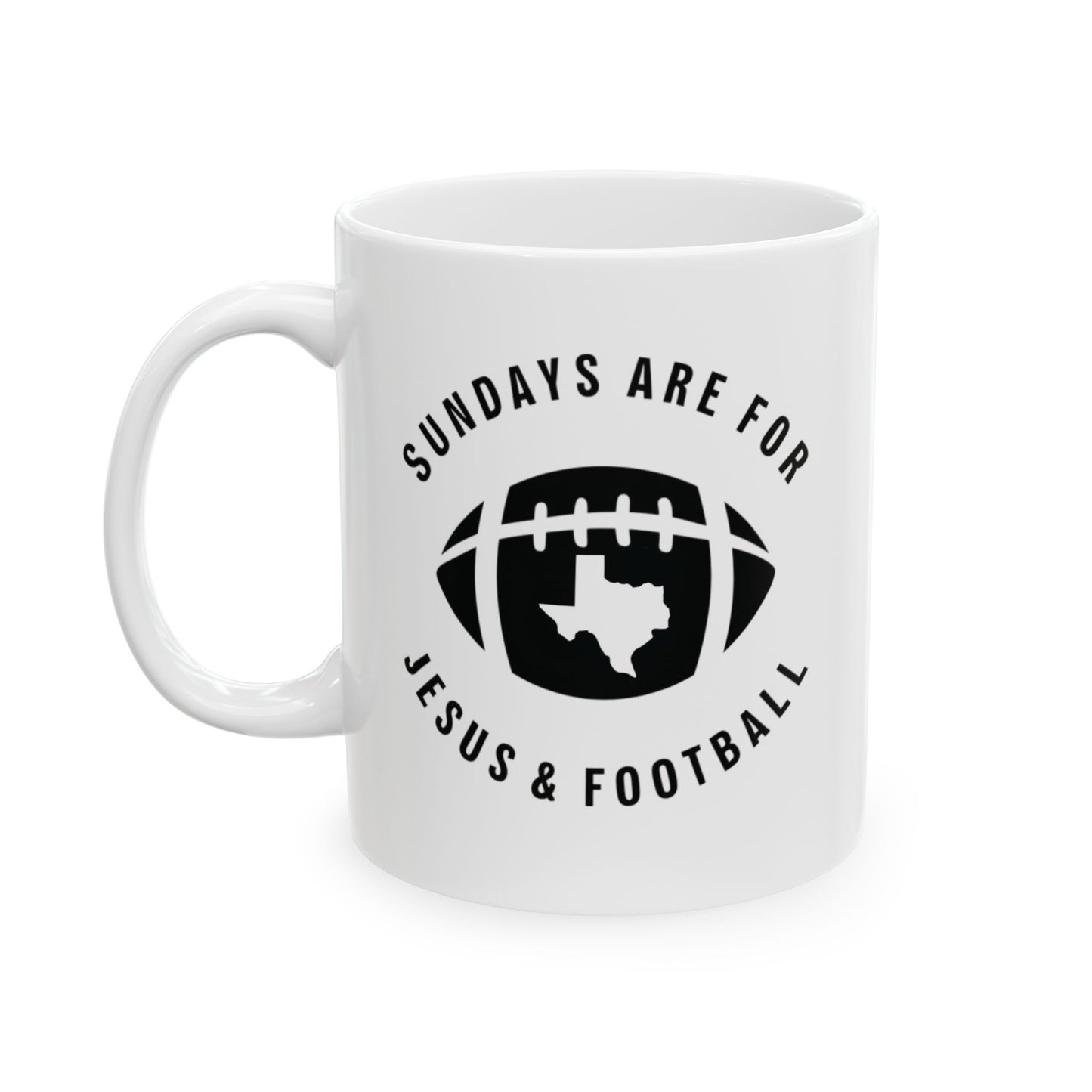 Sundays Are for Jesus & Football Mug - Texas