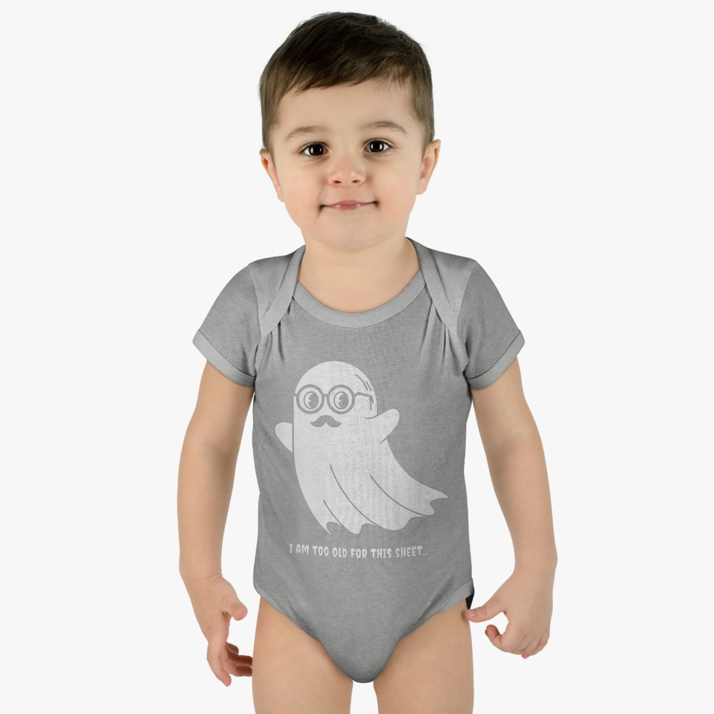 I Am Too Old For That Sheet Infant Halloween Baby Rib Bodysuit