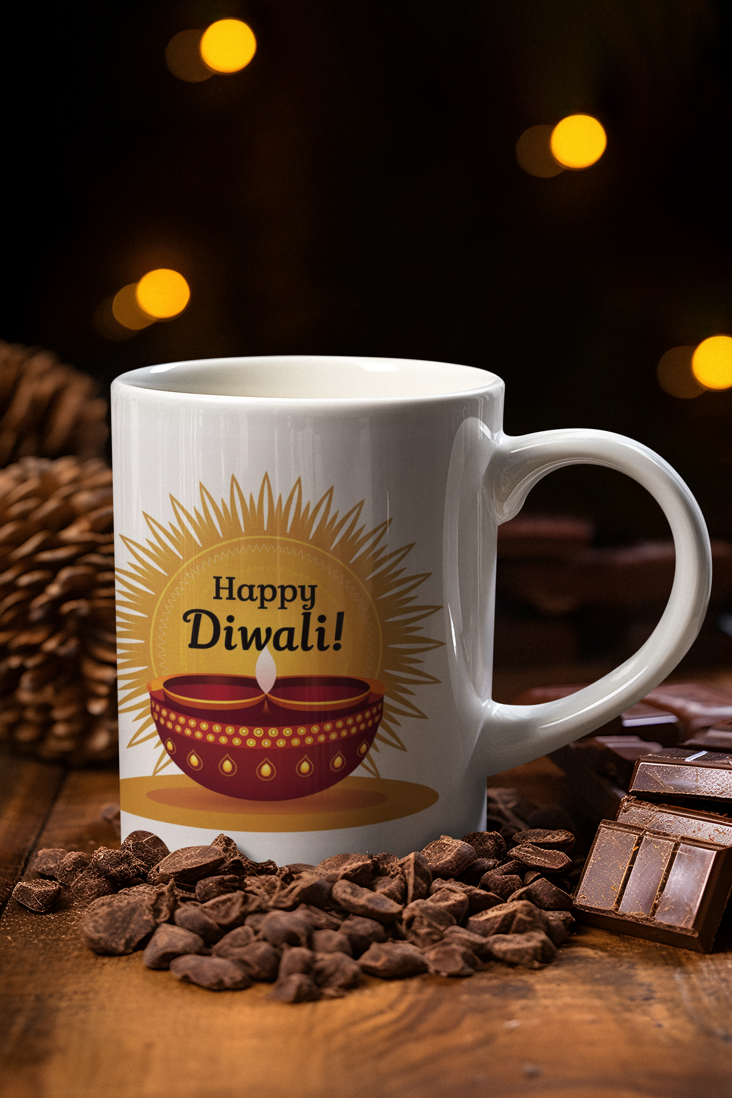 Diwali Mug with Diya