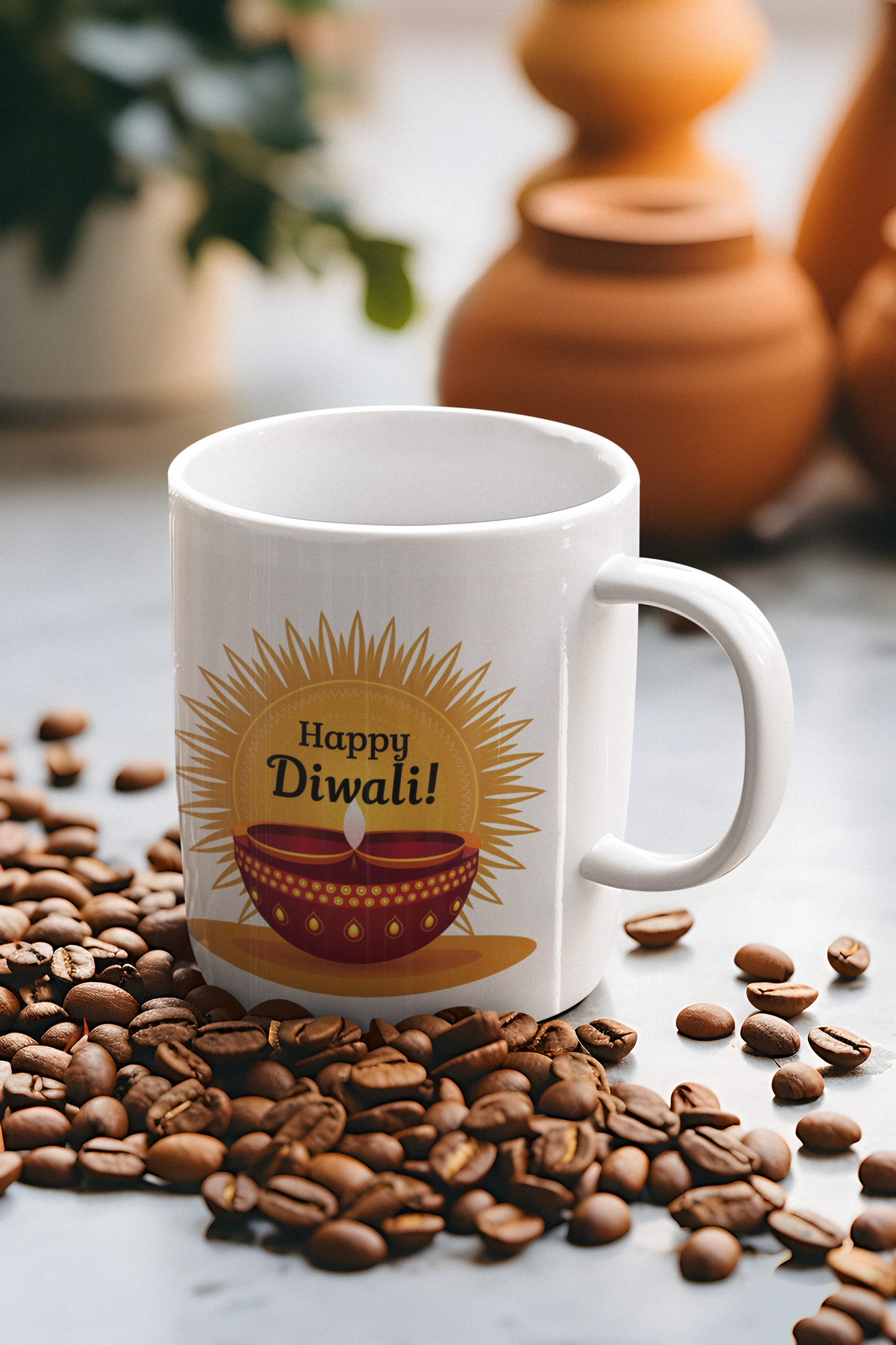 Diwali Mug with Diya